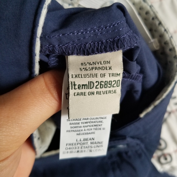 Ll Bean Cropped Water Repellent Comfort Trail Pants Navy Blue 6 - Picture 10 of 13